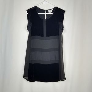 Anthro HD in Paris Black Silk Velvet Top Small